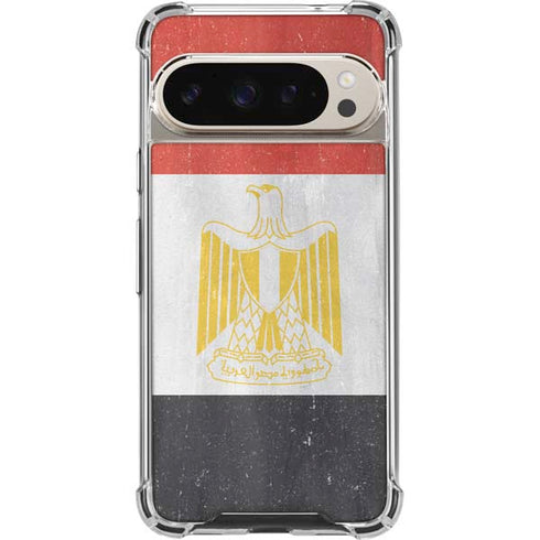Egypt Flag Distressed Pixel 9 Pro XL Clear Case